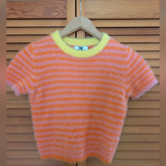 Fuzzy Crop Top Sweater - Picture 1 of 4